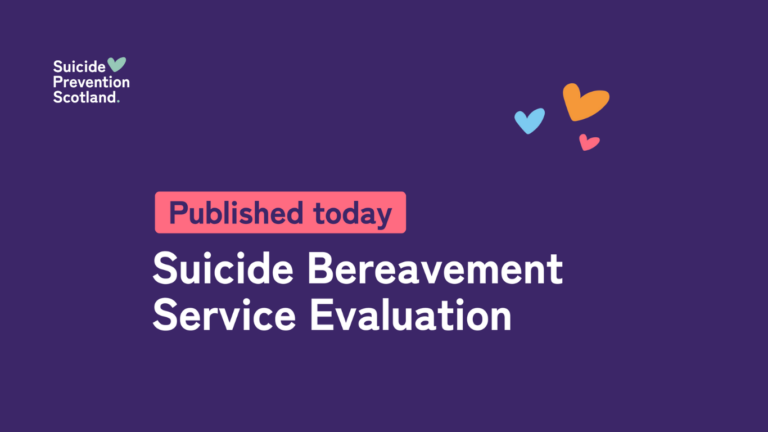 graphic reads: suicide bereavement service evaluation