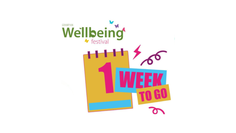 graphic reads: grampian wellbeing festival, one week to go